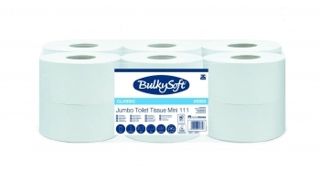 HARTIE IGIENICA MINI JUMBO WHITE, 2-ST, 18X13CM(H), 111.6M/ROLA, 12ROLE/SET - (HK65935) 0