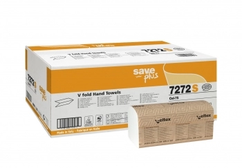 PROSOP MAINI V-FOLD WHITE 2-ST 21CMX21.5CM(H), 200BUC/PACHET,15PAC./CUTIE-CELTEX 0