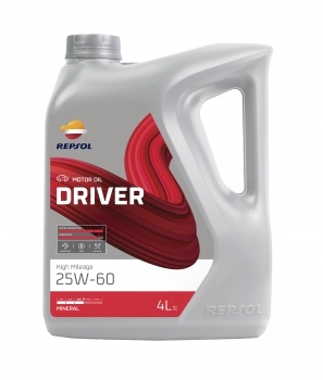 DRIVER HIGH MILEAGE 25W-60 5X4L 0