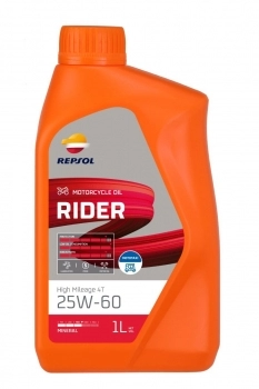 RIDER HIGH MILEAGE 4T 25W-60 12X1L 0