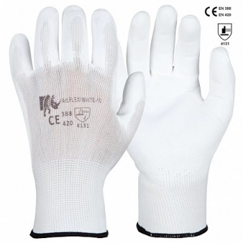 MANUSI POLIESTER CU PU FLEXIWHITE ECO 0