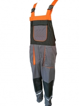 PANTALONI CU PIEPTAR VALTEC SAFETY,GRI-XL 0