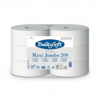 HARTIE IGIENICA MAXI JUMBO WHITE, 2-ST 200M/ROLA, 6ROLE/SET- (HK65902)